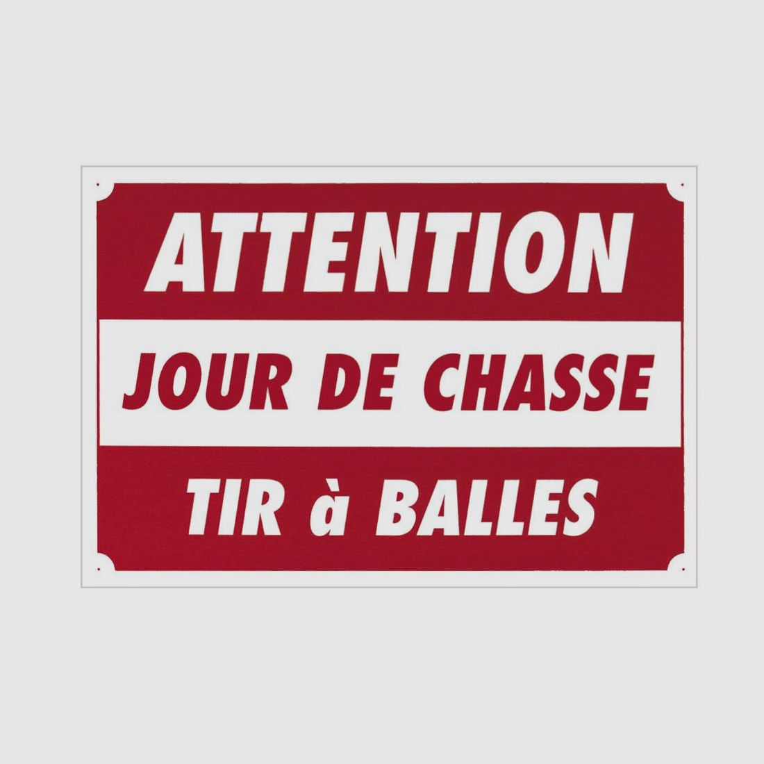 Achtung Jagd Schild Akilux 60x40 cm - Klare Signalisation - Verstärkte Sicherheit