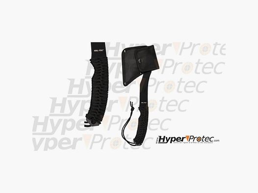 Hache acier inoxydable et paracorde avec étui noir