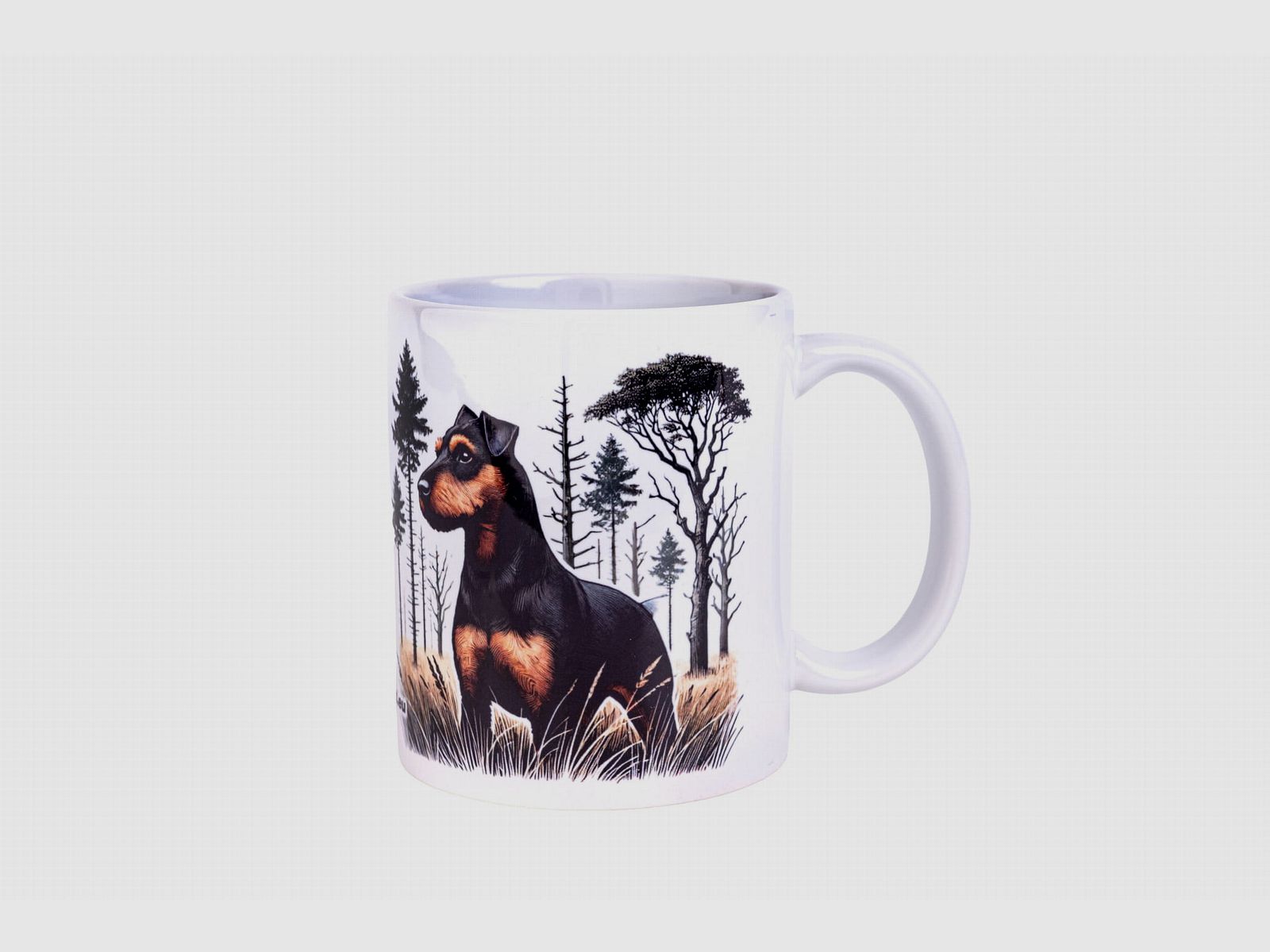 Tazza da 300 ml con terrier tedesco da caccia, immagine 2 di 3