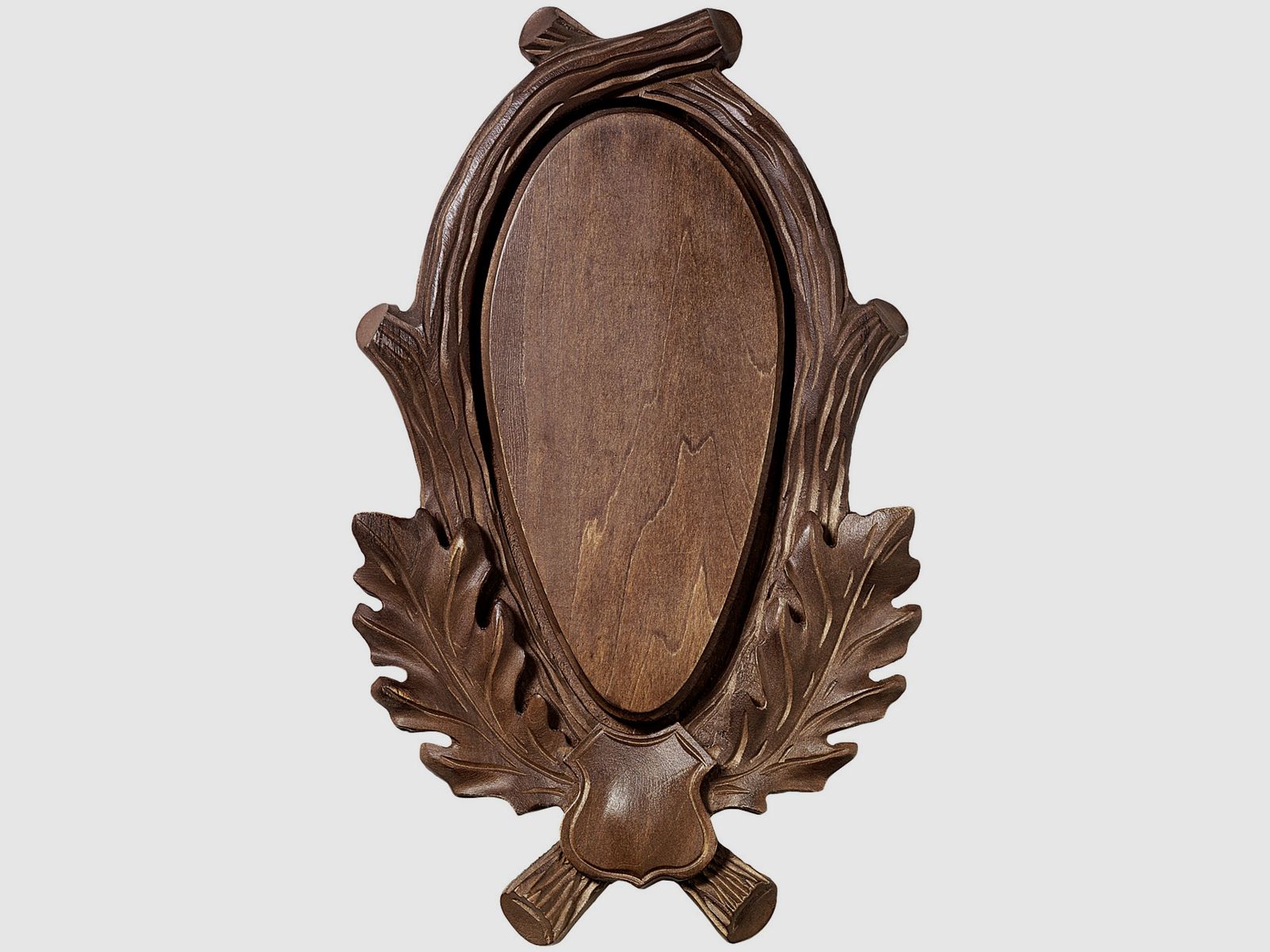 Hirschschild geschnitzt dunkel