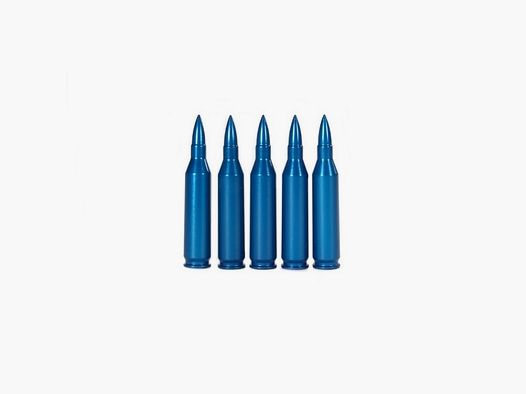 5 Blank Cartridges 243Win blue