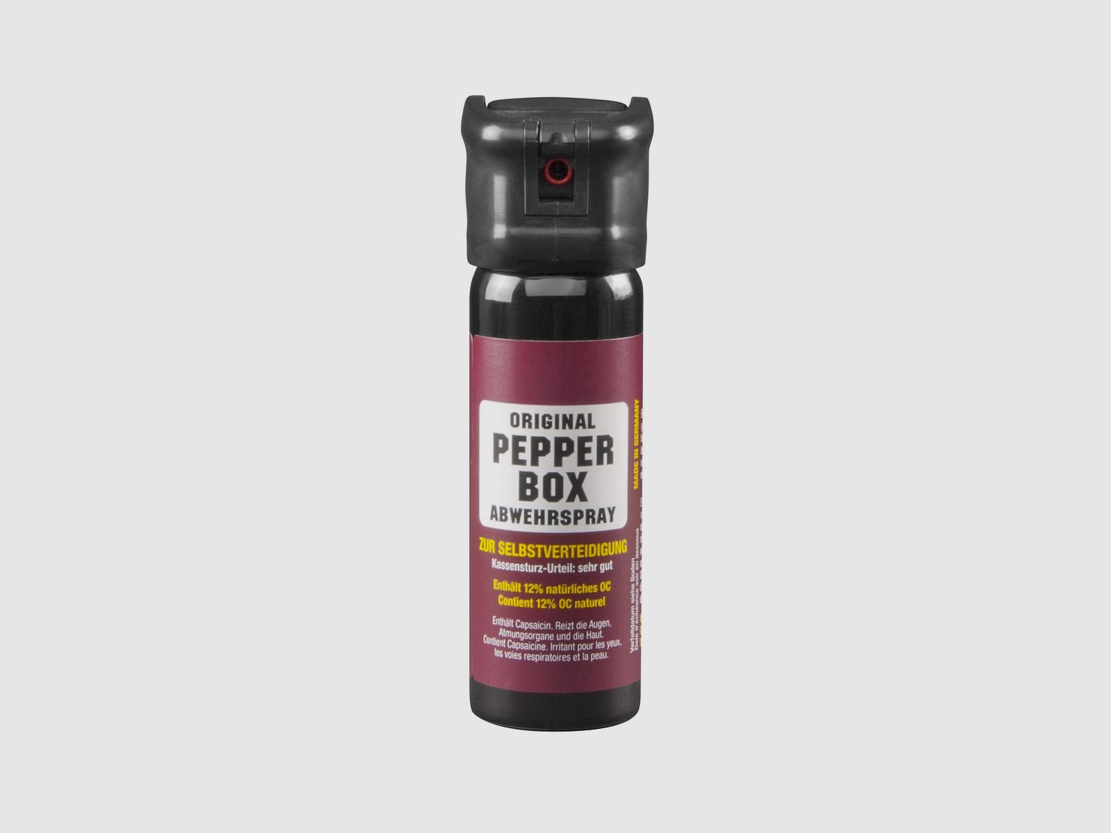 Spray au poivre Pepper-Box grand avec brouillard et capuchon flip-top