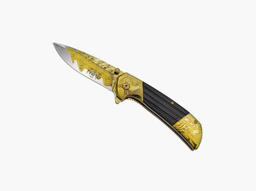 Cuchillo Third Acero 3D Damasco Amarillo/Negro