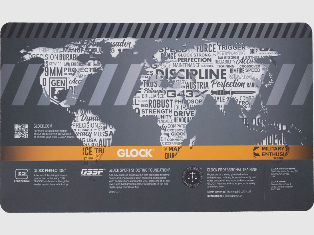 Glock Unterlagsmatte „Training“ – rutschfester Schaumstoff, ölresistent – 50×31 cm