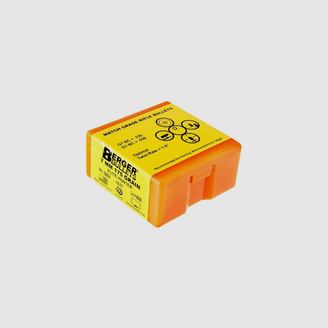 BERGER BULLETS 7MM (0.284″) 175GR HYBRID BOAT TAIL 100/BOX