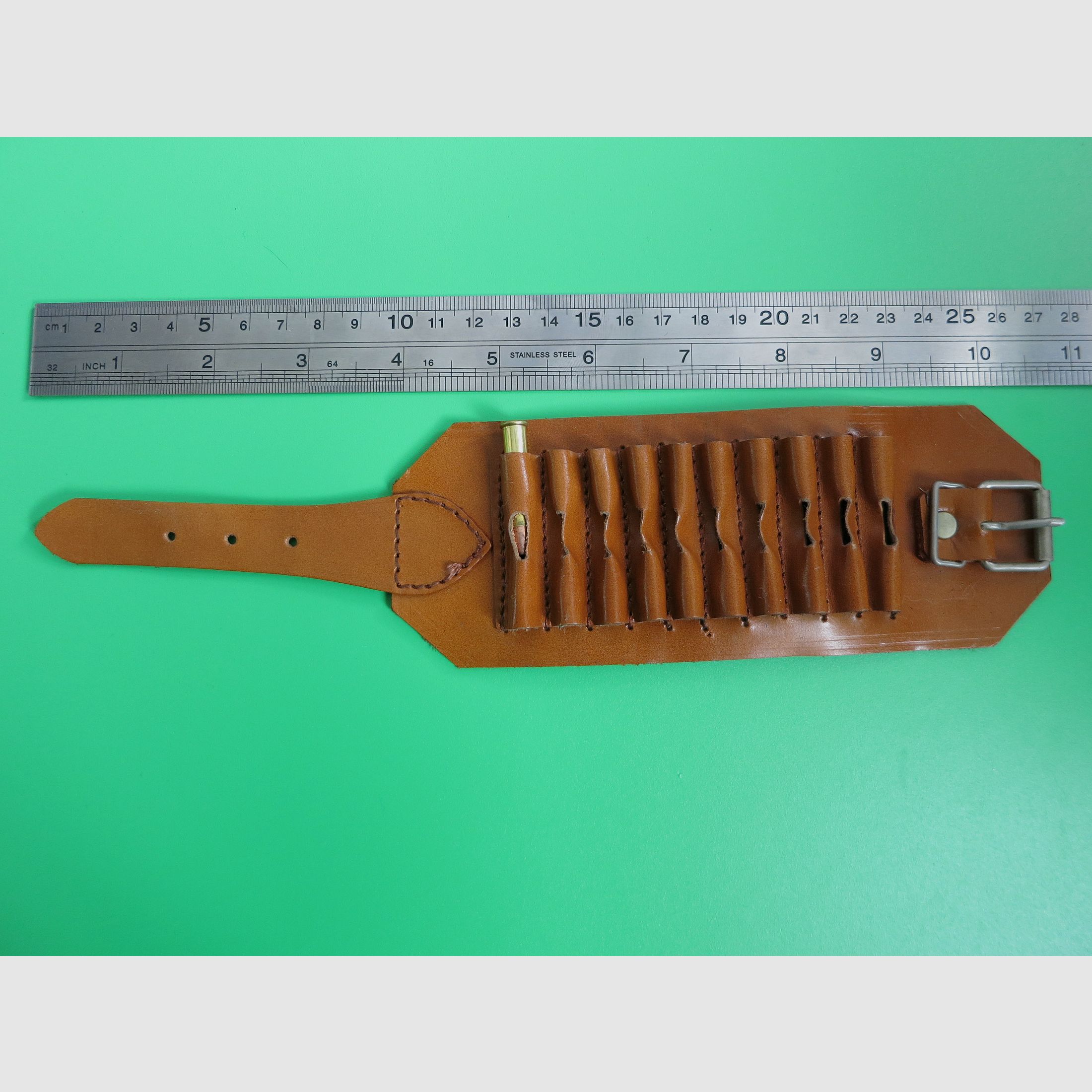 Cartridge holder, wristband, strap for 22 WMR rifle cartridges and similar