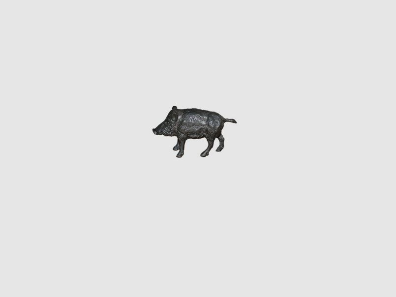 Lovergreen kleine Bronzestatue Motiv junges Wildschwein Statue