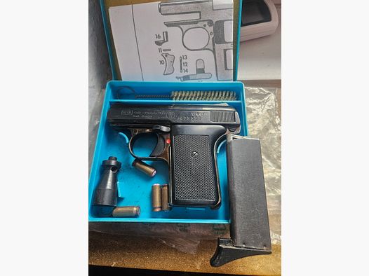 Pistola de gas Reck P6S 8mm OVP Coleccionista Rara