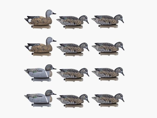 Set van 12 drijvende lokvogels voor het begin van het seizoen