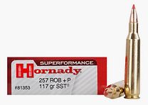 Hornady Superformance .257 Roberts 117GR SST 20 cartridges
