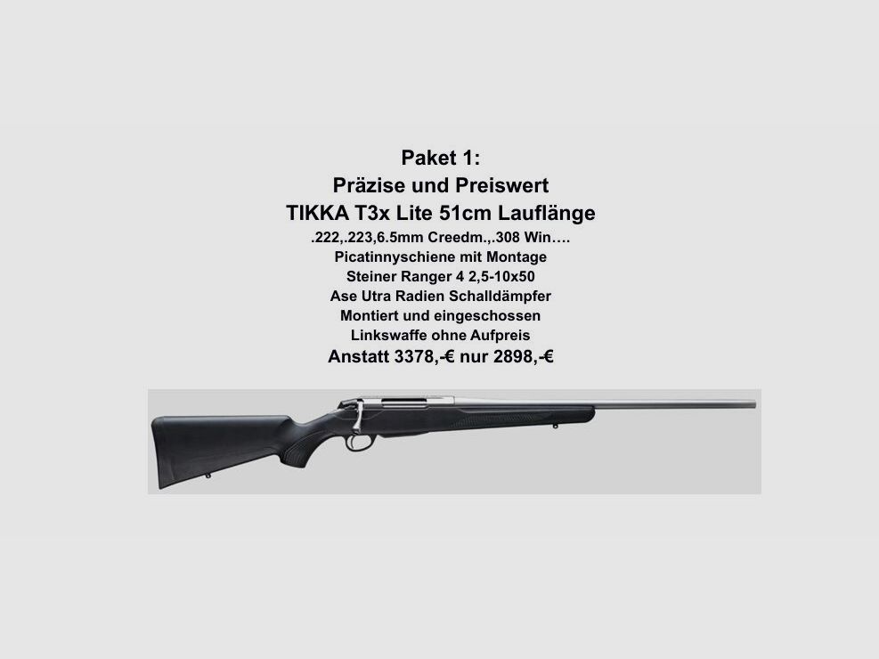 Tikka T3, ASE, Steiner, Angebote