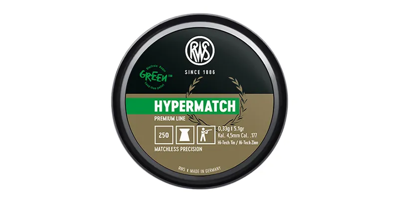 RWS Diabolo Hypermatch 4.5 mm Kopf 4.50 mm 5gr/0.3g, 250 Stk.