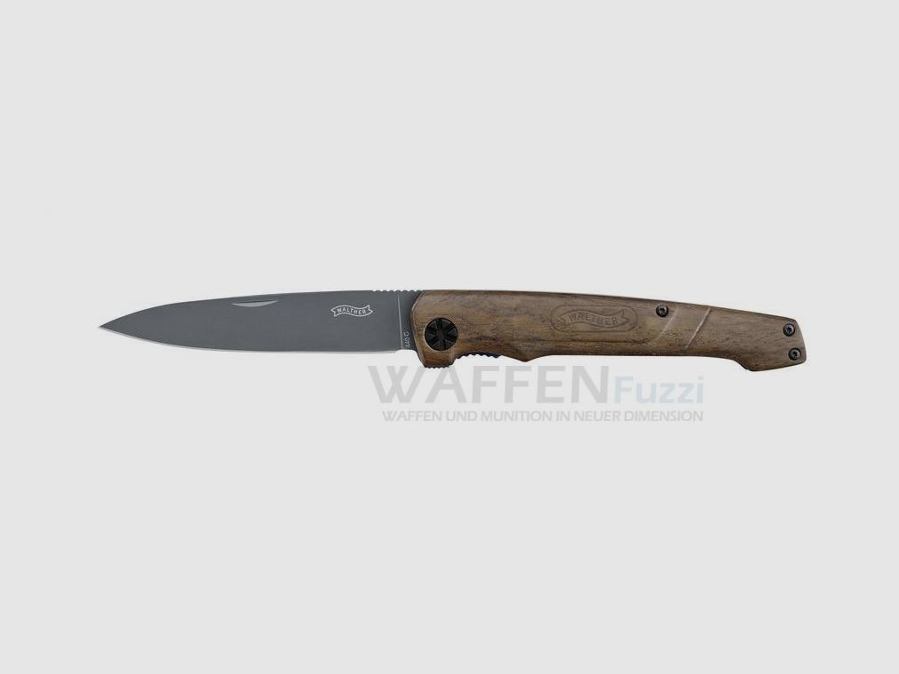 BWK 1 pocket knife 440C steel including leather holster
