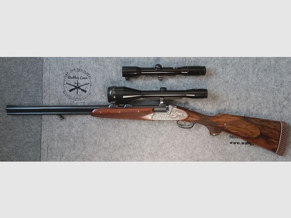 Josef Just Ferlach - Max Ern Leverkusen escopeta de dos cañones con dos visores Hensold + Schmidt Bender