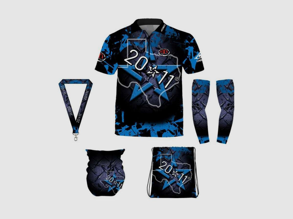 DED Sportswear Set STI 2011 Blau Thema, Größe: M, Benutzerdefinierter Name: Mit Benutzerdefiniertem Namen, Bild 1 von 3
