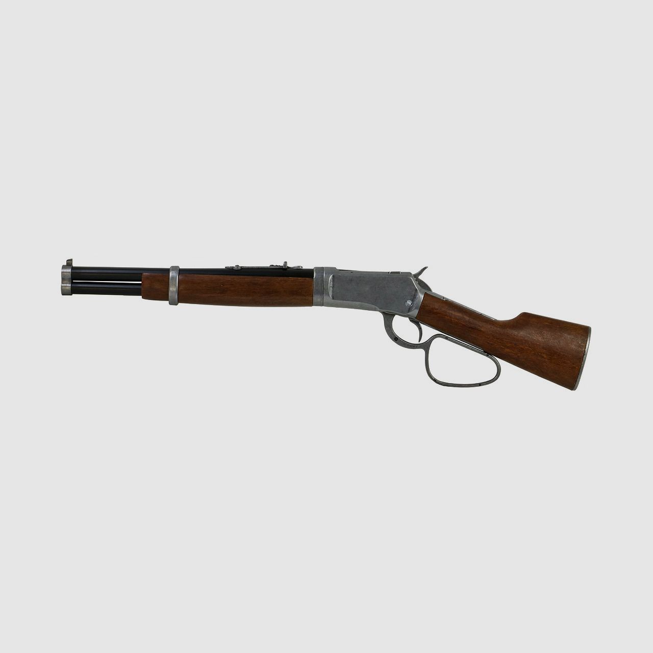 Deko Westerngewehr Kolser Winchester Mare's Leg 26 Zoll voll beweglich LĂ¤nge 67 cm altgrau