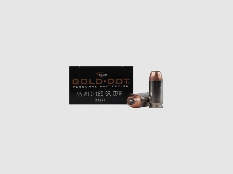 Speer Gold Dot Protezione Personale .45 ACP 185GR GDHP 20 cartucce