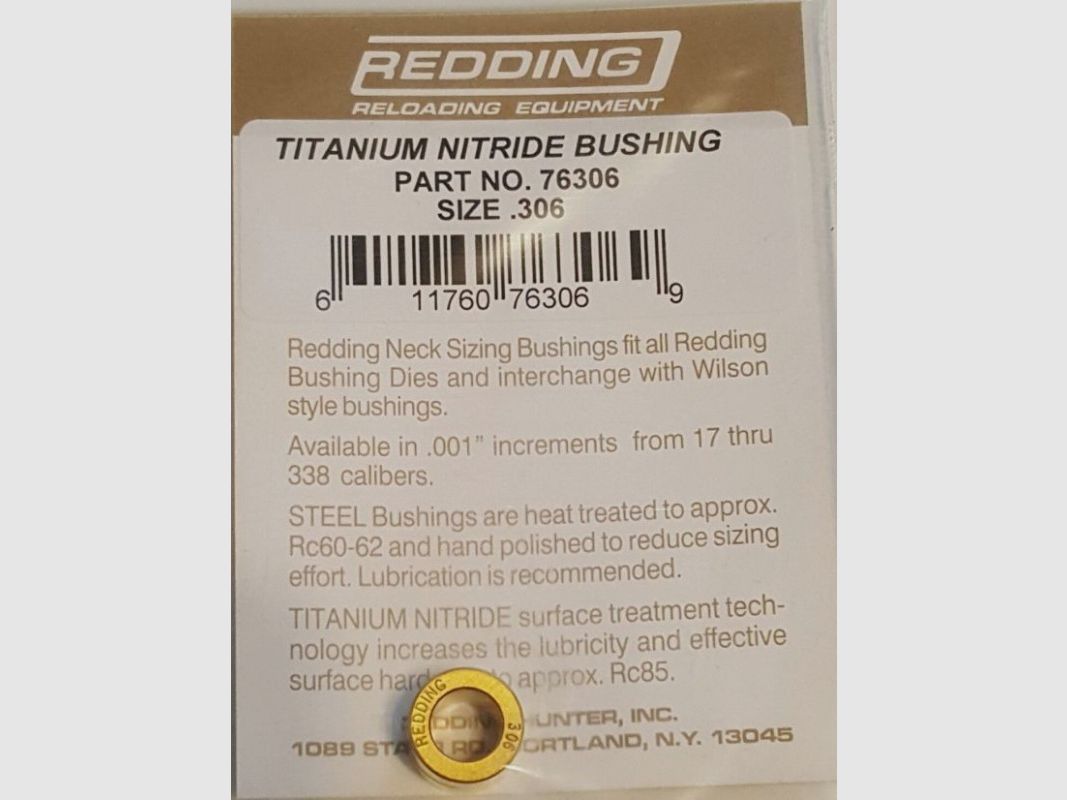 REDDING BUSHING STAL ROZMIAR 306, zdjęcie 1 z 2