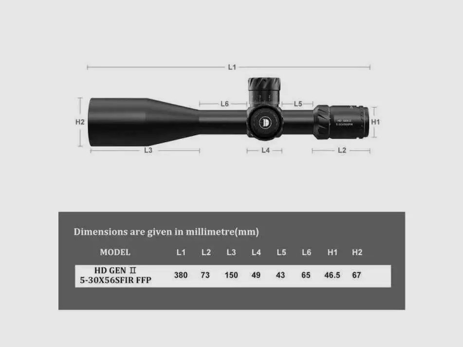 OPTIK DISCOVERYOPT HD GEN II 5-30X56 SFIR FFP-Z-MRAD, Bild 6 von 7