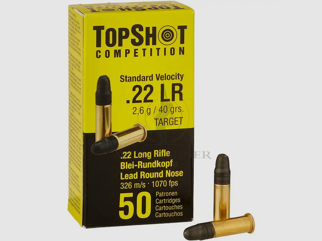 TopShot Competition .22LR 2,6g/40grs SV Target Blei-Rundkopf 50 Stk., Bild 1 von 2