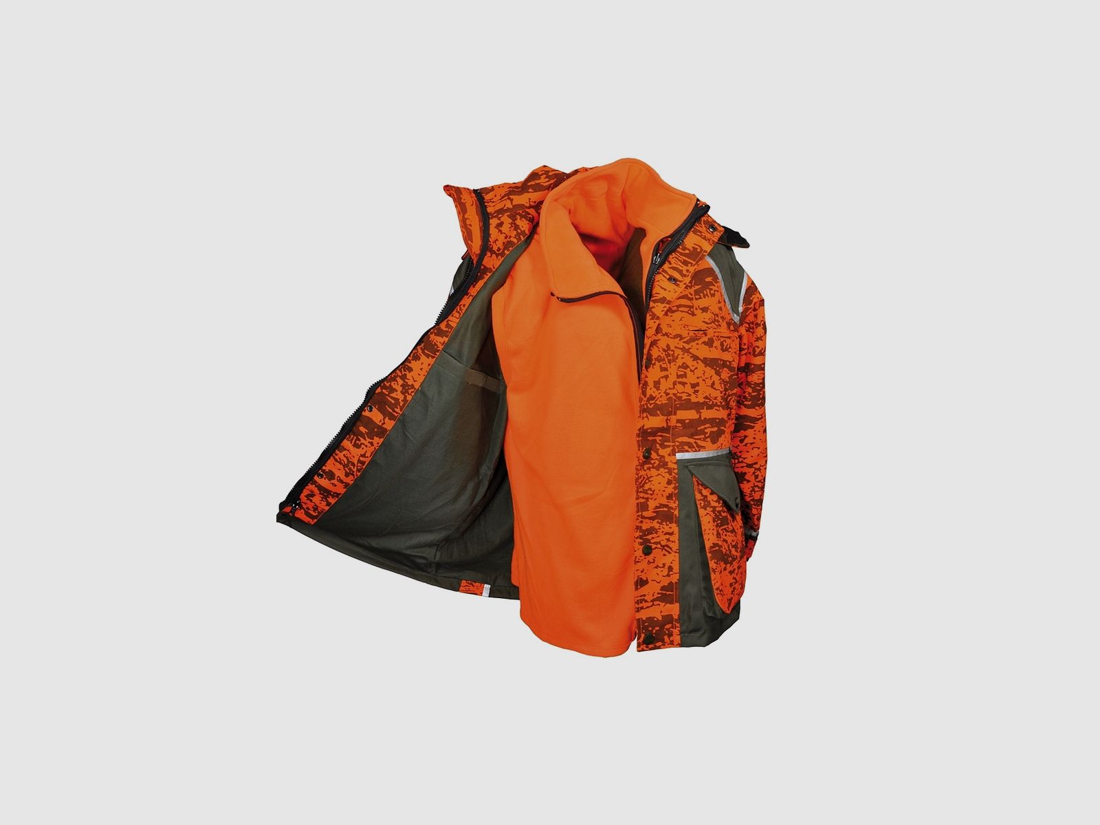 Hubertus veste de conducteur de chien de chasse, taille L, olive/orange, image 3 sur 3
