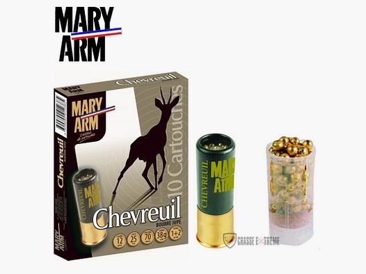 10 cartridges MARY ARM Roe 38G Cal 12/70 Shot No. 2+1 Laitonne