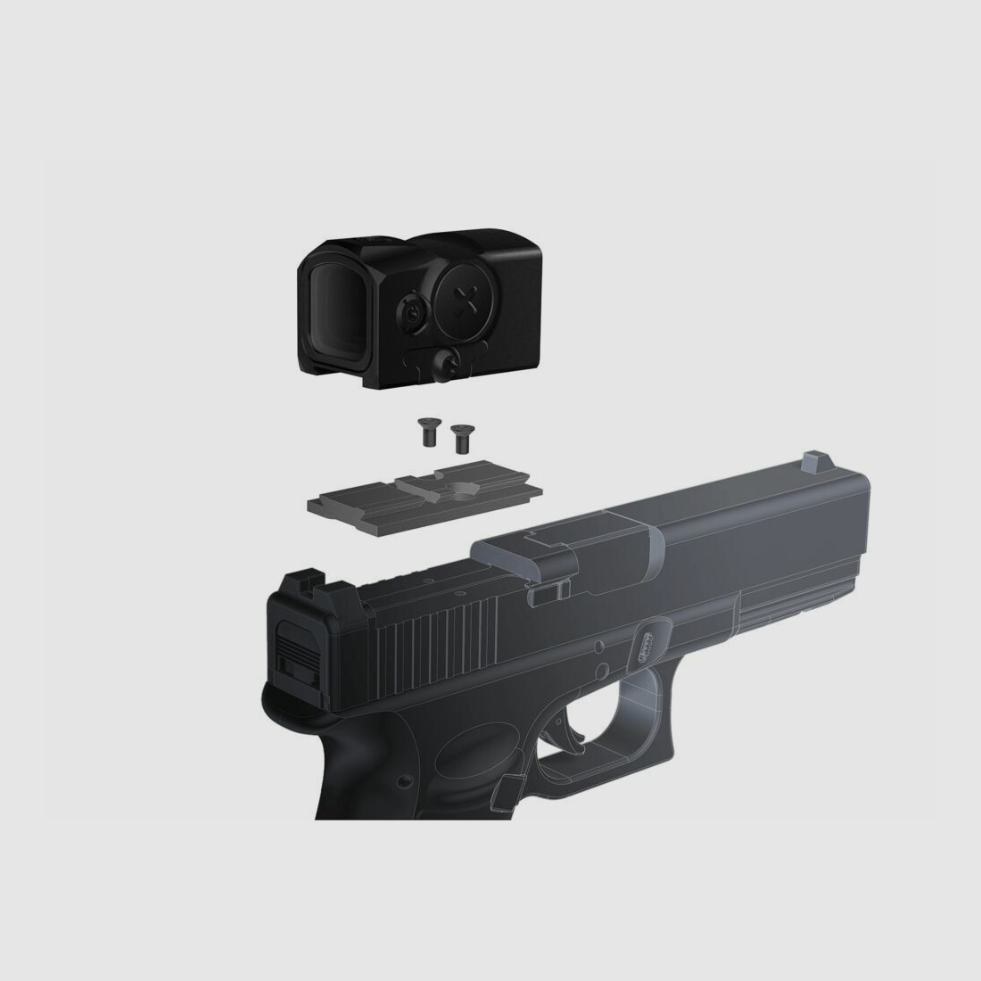 Aimpoint Aimpoint Acro C1 3.5 MOA with adapter plate for Glock MOS
