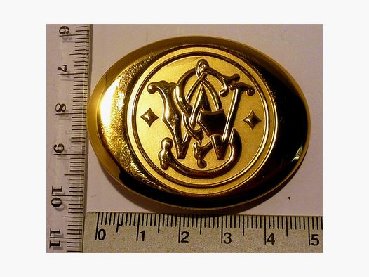 Seltene kleine Gürtelschließe/-Schnalle Smith & Wesson Logo