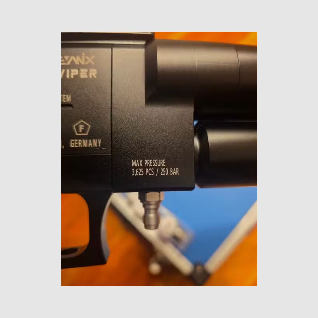 Evanix Viper F-Serie Cal .22 Muy buen estado Set completo con silenciador y maletín