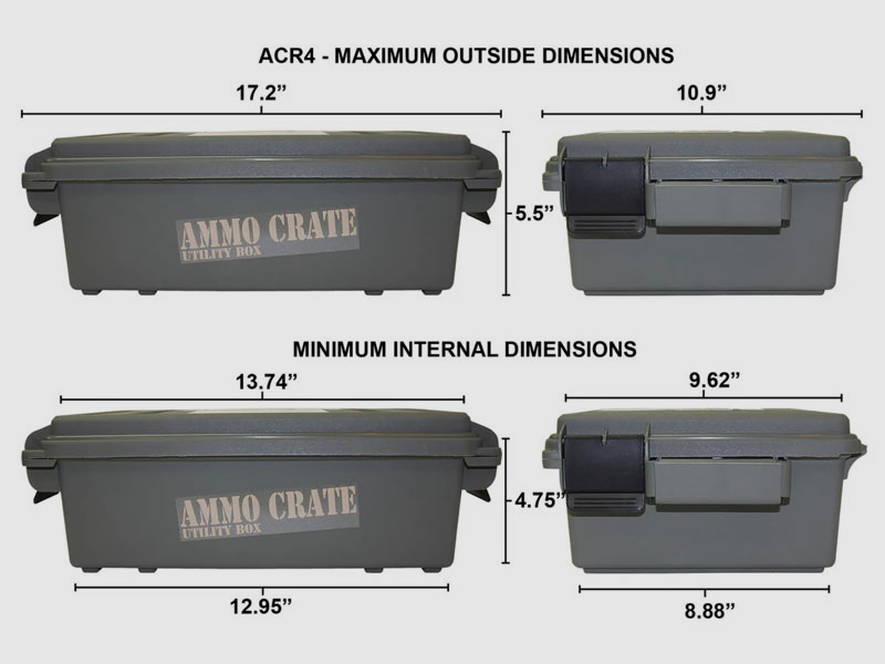 MTM Transport Box ACR4-18 with Folding Lid, Olive Green