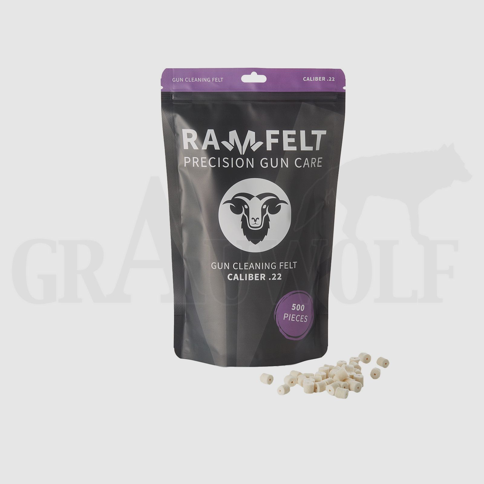 Ramfelt Gun Cleaning Felt Cal. .22 - 500 Pack