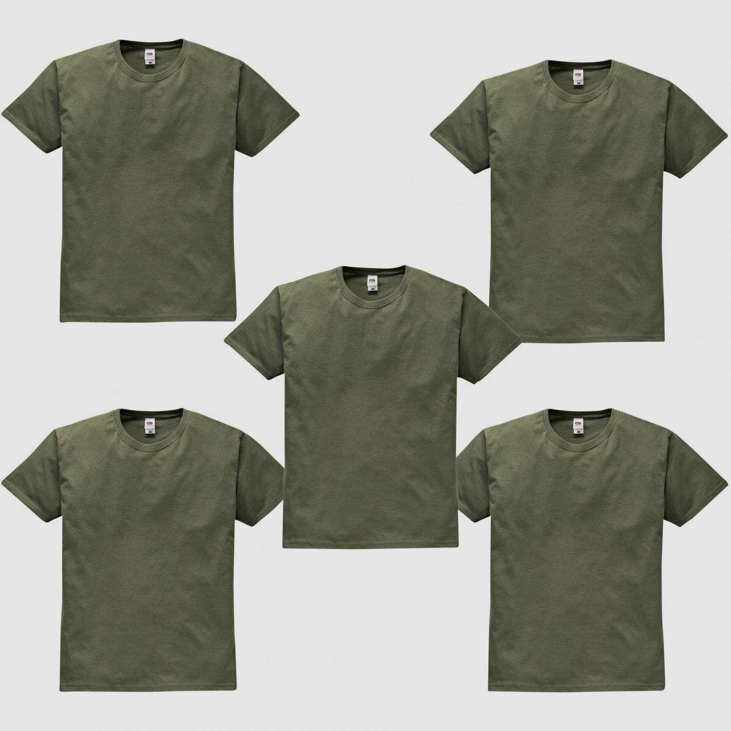 Zestaw 5: T-shirty męskie (Khaki)