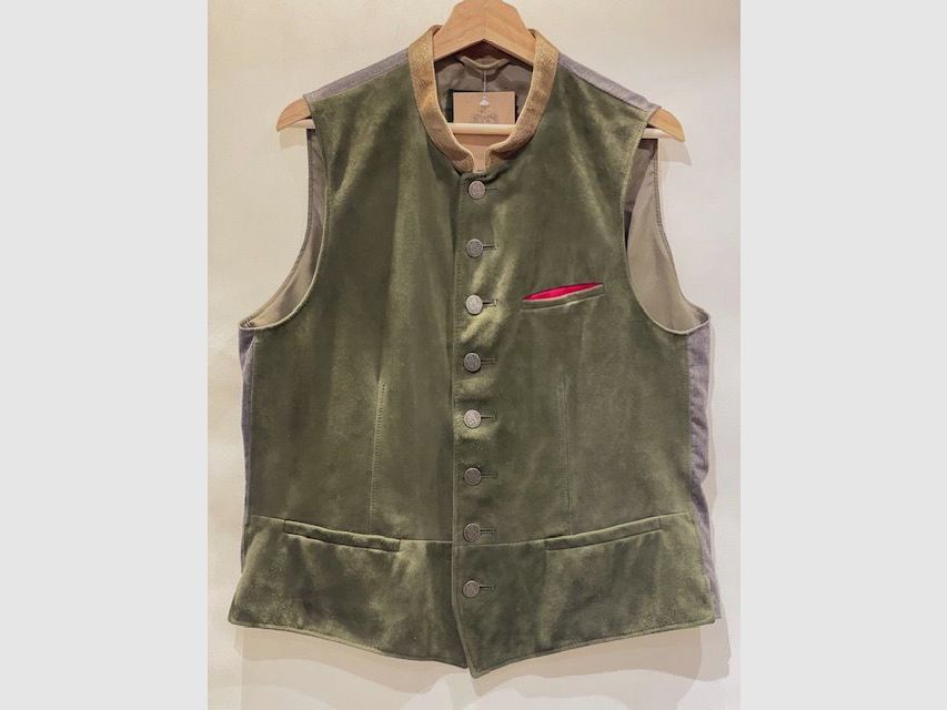 Gilet in pelle Meindl verde, immagine 1 di 2