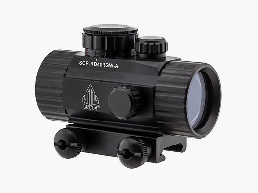 Dot Sight UTG Quick Aim 4 Point rouge et vert avec flip-up