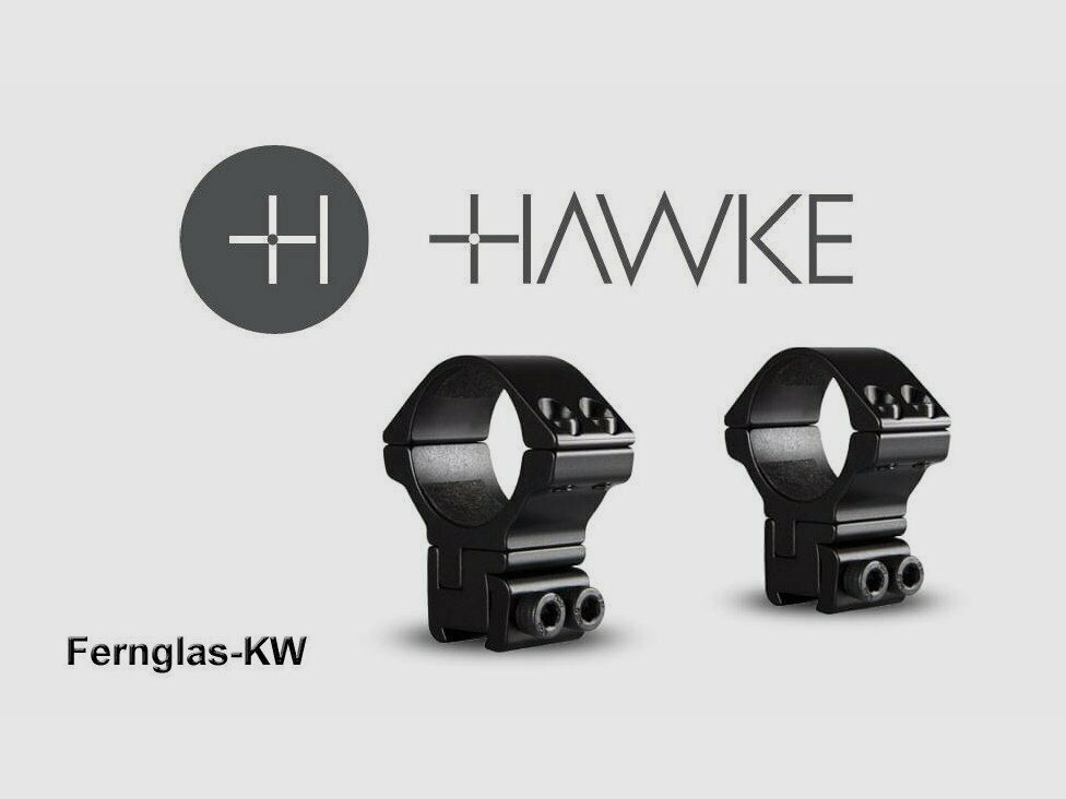HAWKE 22140 30mm Ringmontagen Hoch für 9-11mm Schiene ADJUSTABLE Verstellbar
