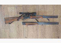 Combination double rifle shotgun 7x57R / 12/70 with interchangeable barrel set