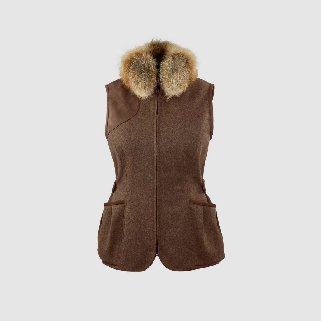 Dames-Loden-Jagdweste "Waldschnepfe", Bruin