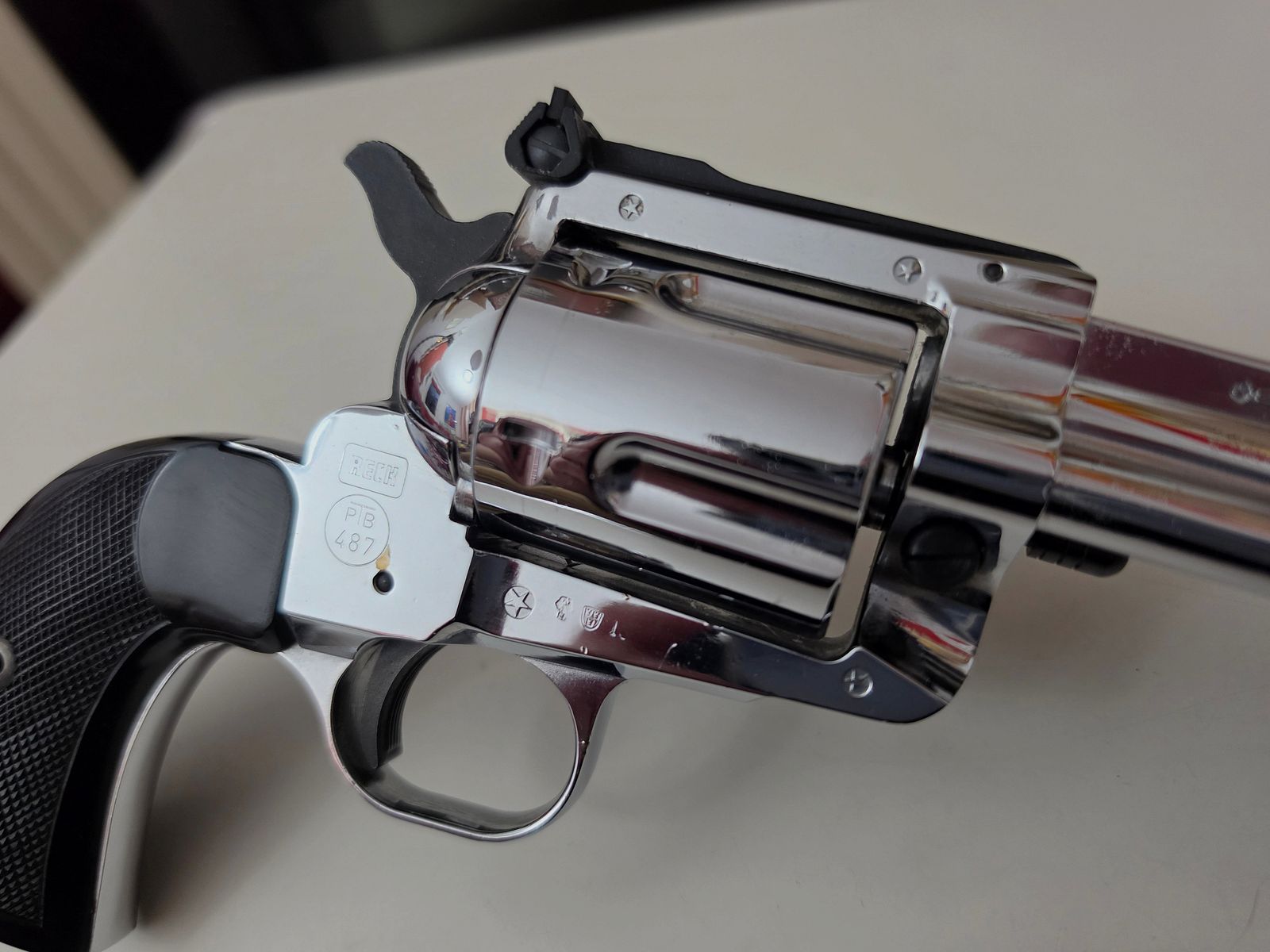 Reck Single Action Revolver Modell R45 PTB 487 cal. 45mm Knall , Bild 10 von 12
