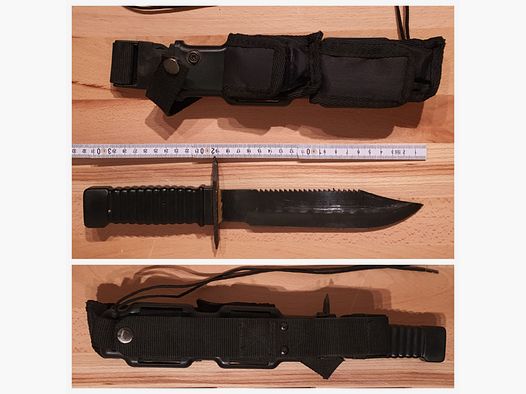Outdoor Überlebensmesser / Messer mit Kunststoffscheide