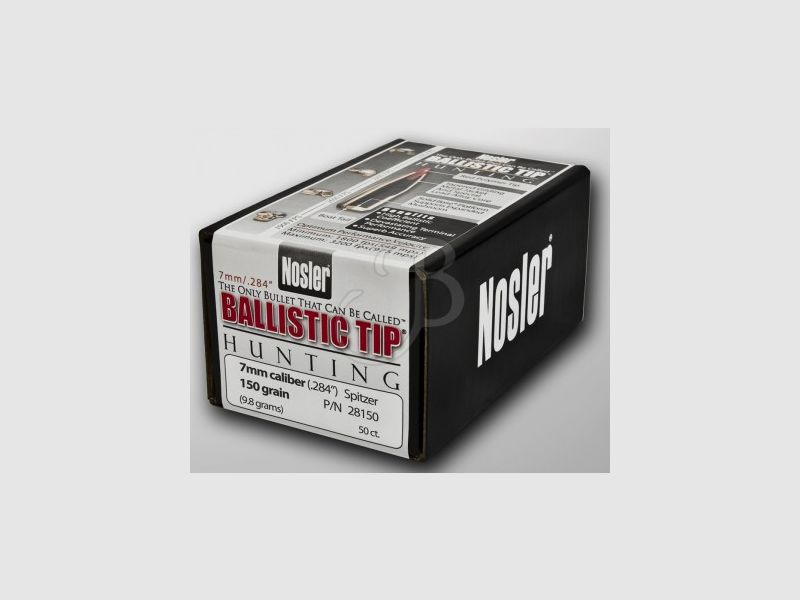 NOSLER BALLISTIC TIP HUNTING CAL 7MM .284 150 GR BOX OF 50