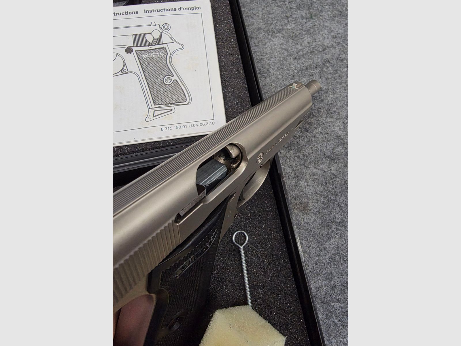 Walther PP Kaliber 9mm PAK Nickel PTB 765 Schreckschuss SRS