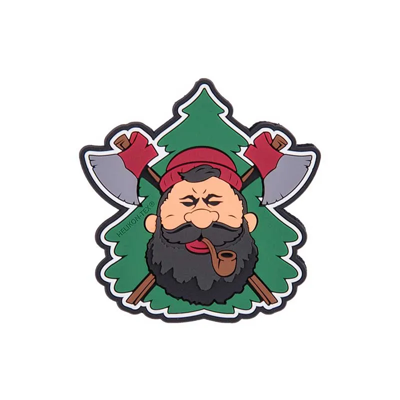 Helikon-Tex - “Beardman BUSHCRAFT” Emblem - PVC - Olive Green - OD-BMB-RB-02