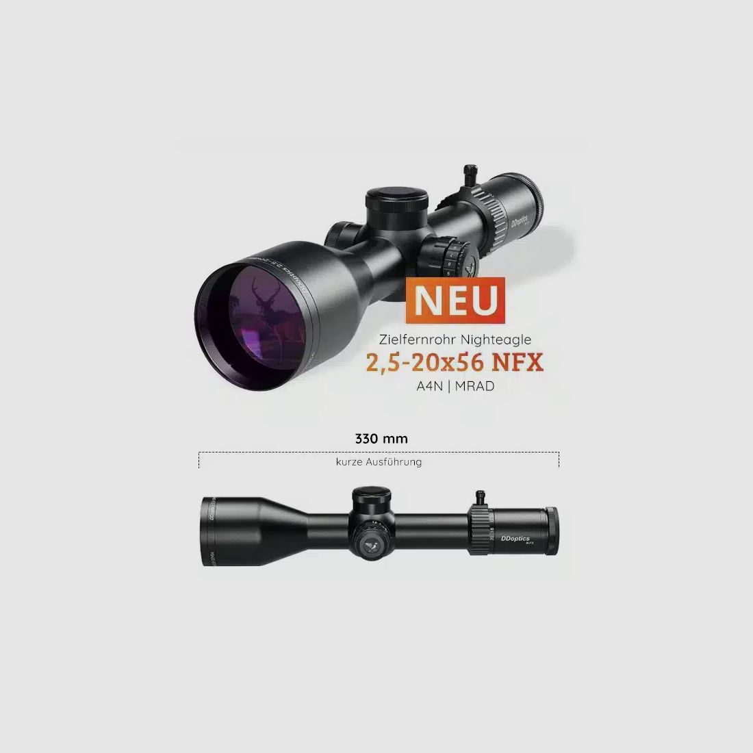 DDoptics | Nighteagle V8 2.5-20×56 NFX Supershort