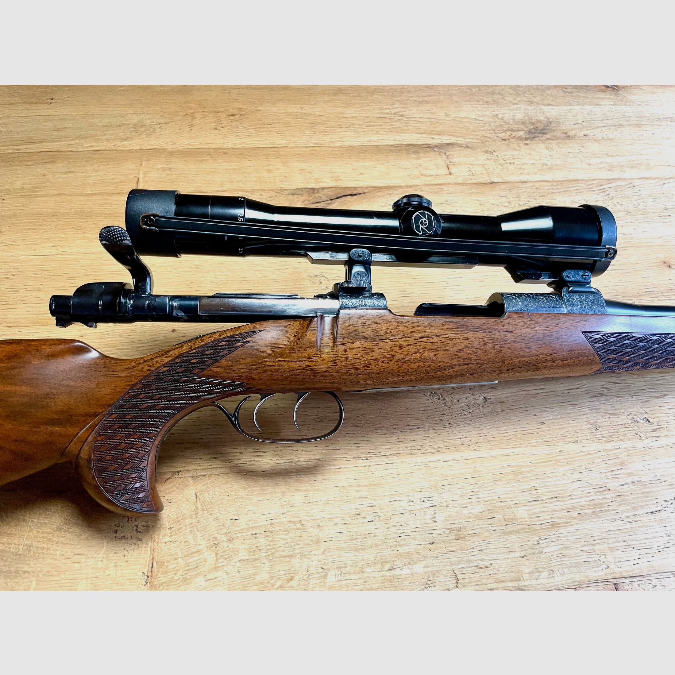 Repetierbüchse Karl Hauptmann Mod. Ferlach Kal. 6x62 Frères mit ZF Zeiss Diavari Z  1,5-6 x42 - neuwertig