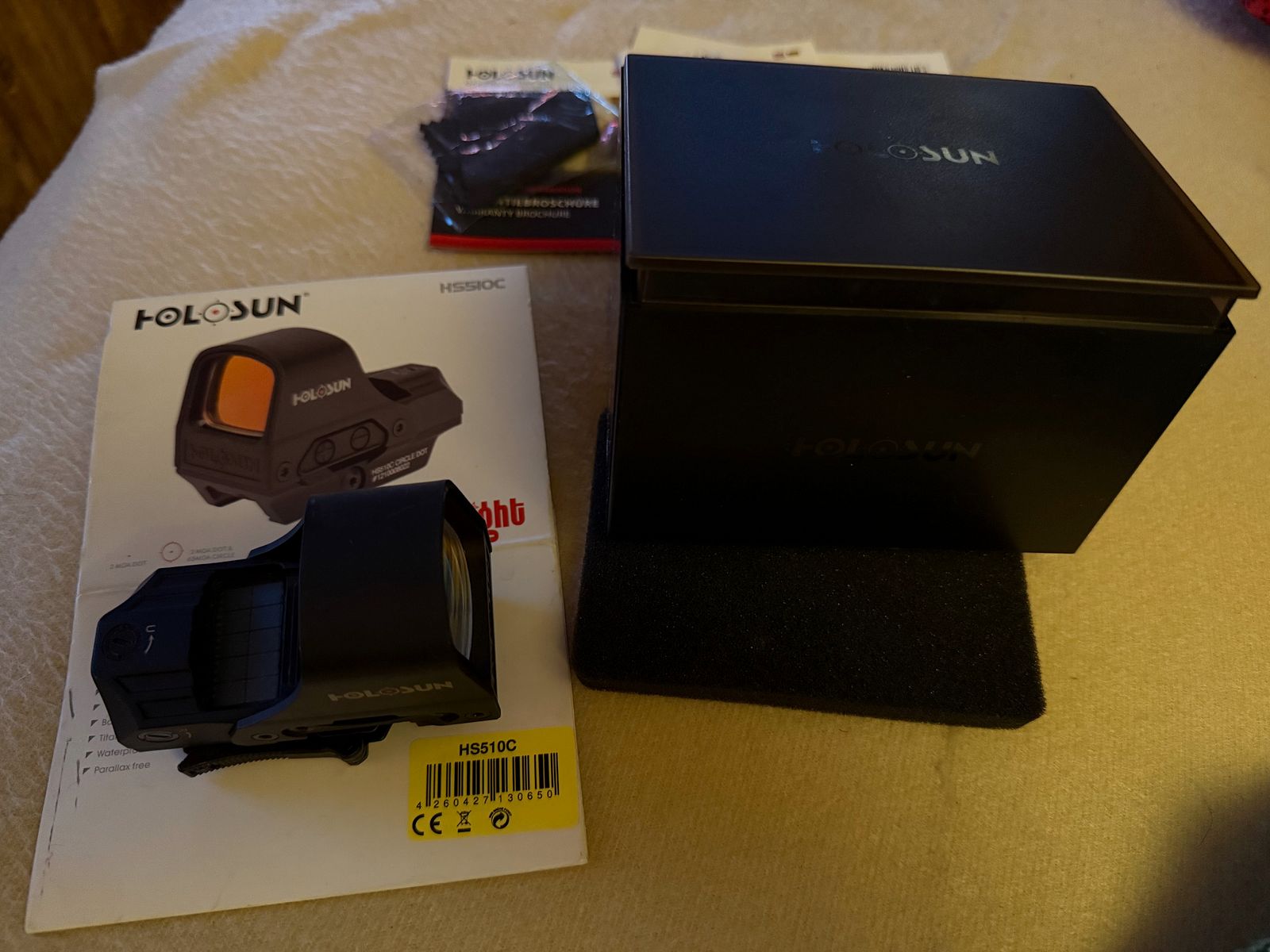 HOLOSUN HS510C mit Picantinny Adapter komplett mit Box
