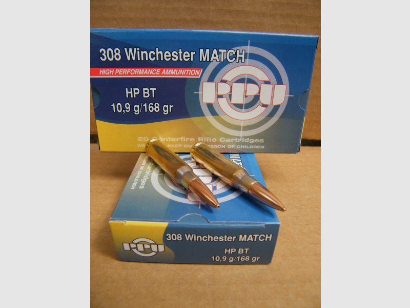 .308/168grs HPBT Matchline PPU 20 stk. A-496