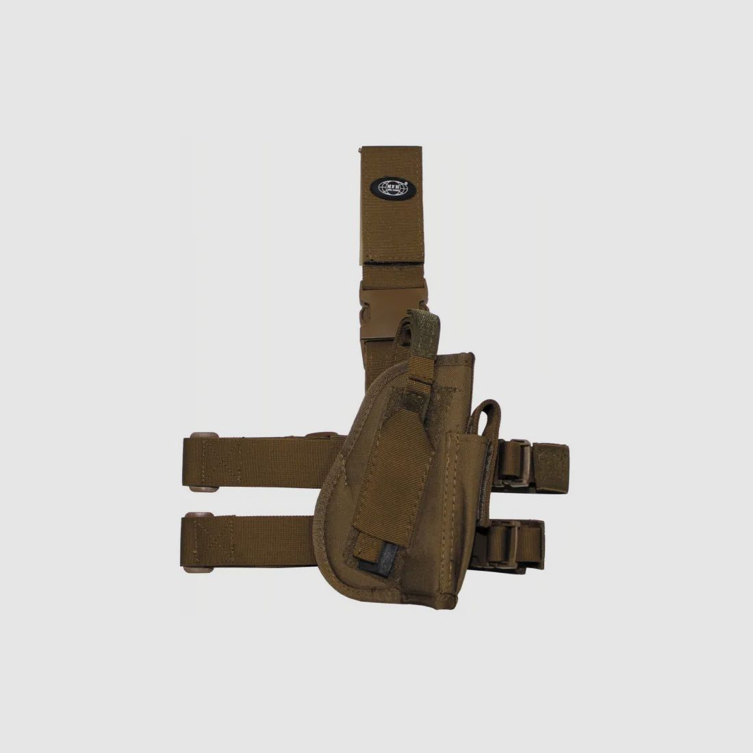 Pistol thigh holster for handgun - right-handed - coyote tan (beige)