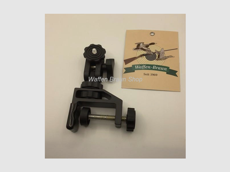 PEDCO Klemmstativ mit Kugelgelenk, schwenkbar, 8cm hoch, schwarz