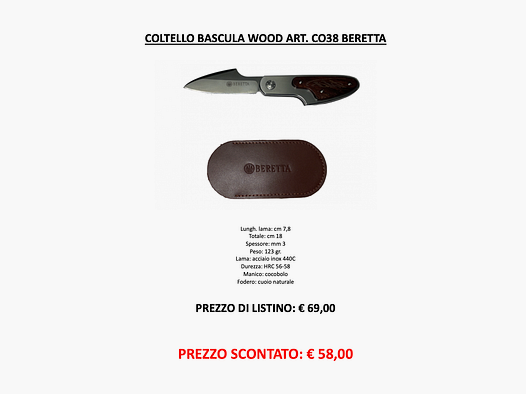 Beretta – MESSER Bascula Wood ART. CO38
