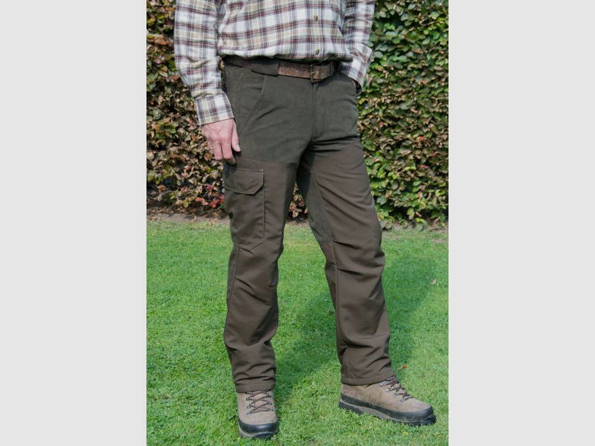 Rascher Funktions-Jagdhose Micro Velours Cordura 48 Grün